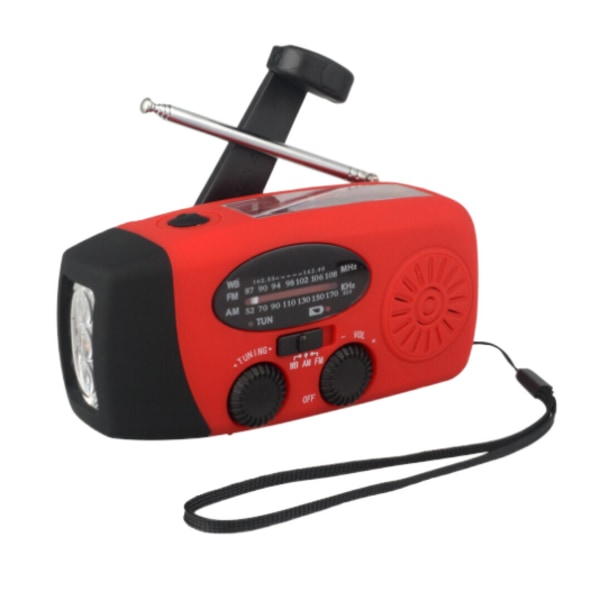 Emergency Hand Crank Generator Am/fm/wb Radio Ficklampa