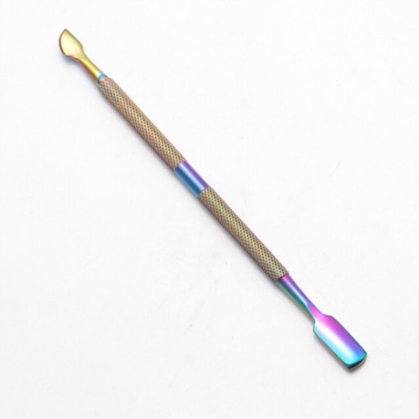 6 Style Rainbow Rostfritt stål Nail Cuticle Pusher Pincett