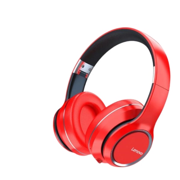 Röda Bluetooth -hörlurar Over ear Vikbar dator trådlös