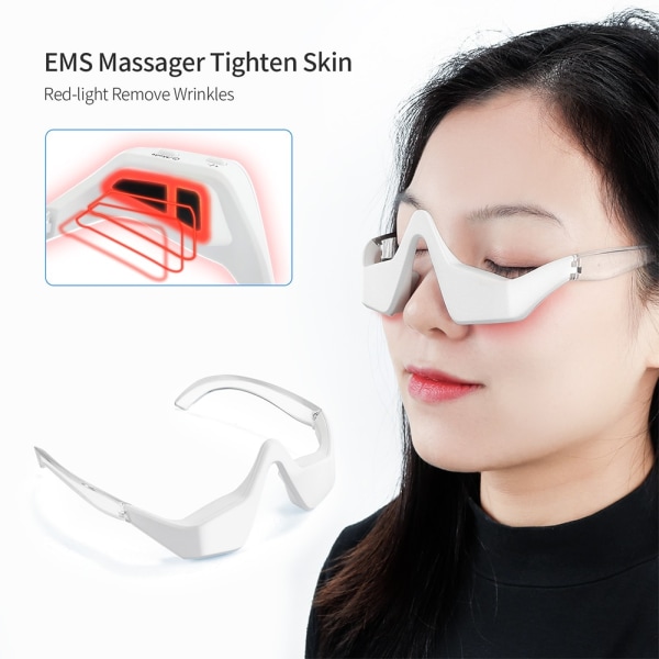 EMS Micro Current Rödljusterapi Eye Relax Massager Mask