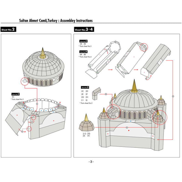 DIY 3D Craft Pappersmodell Arkitektur Utbildningsleksaker