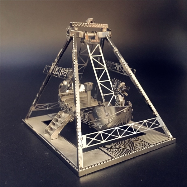 3D Metal Model Kit Viking Ship Monteringsmodell DIY 3D Laser