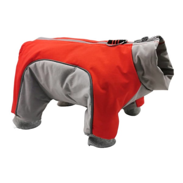 Vinterkläder för husdjur i bomull, dubbelfärgad fleece Red XS