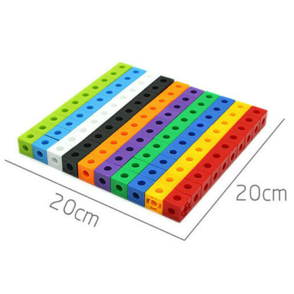 100x Maths Link Cubes Interlocking Snap Cubes Counting Snap