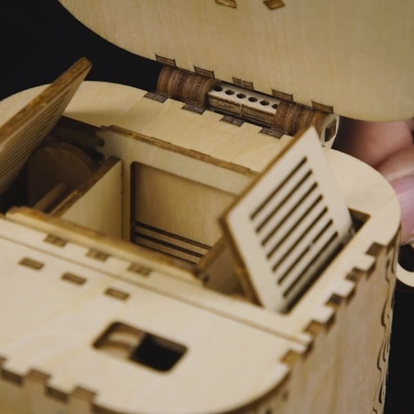 Mekaniska modellbyggsatser DIY 3D träpusselskatt