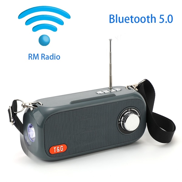 Bärbar Bluetooth -högtalare Trådlös baskolumn FM-radio