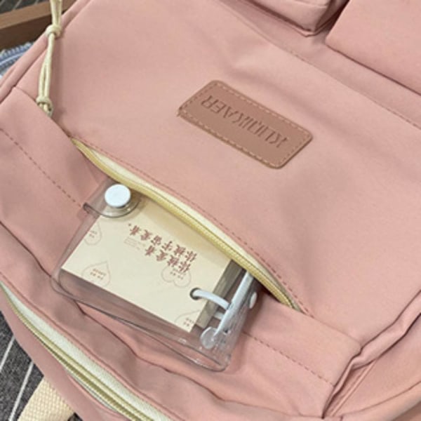 Mode enkel ryggsäck, koreansk version Multi-pocket Travel Black