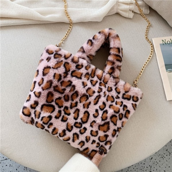 Vinter ny mode axelväska kvinnlig leopard kvinnlig väska