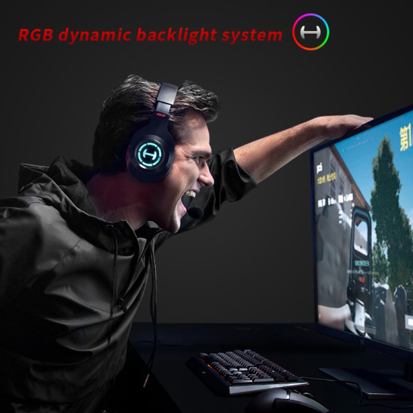 Gaming Headset 50 mm drivenhet 7.1 Surround Sound RGB