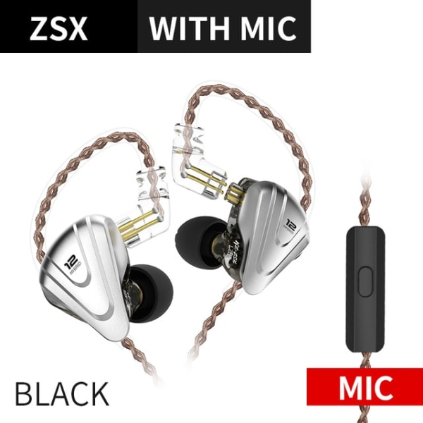 KZ ZSX 5BA+1DD 12 Unit Terminator Hybrid Metal In Ear