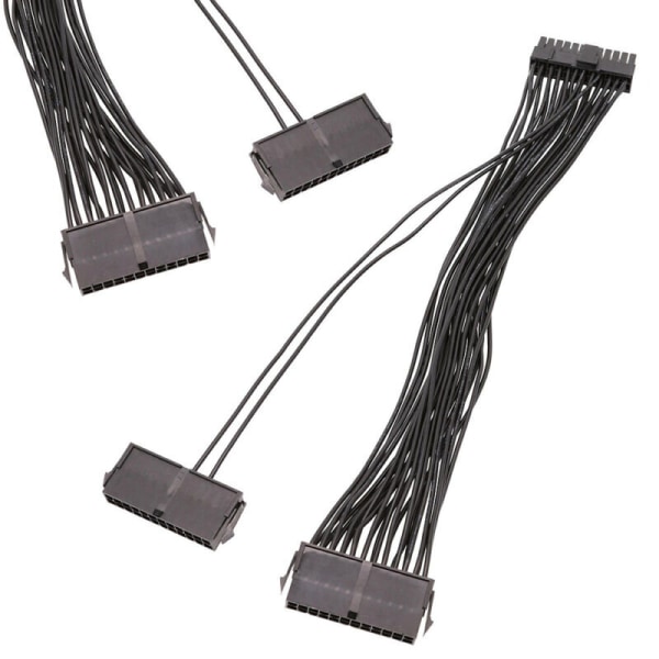 30CM Dual PSU Power Supply Splitter-kabel för 24-stift