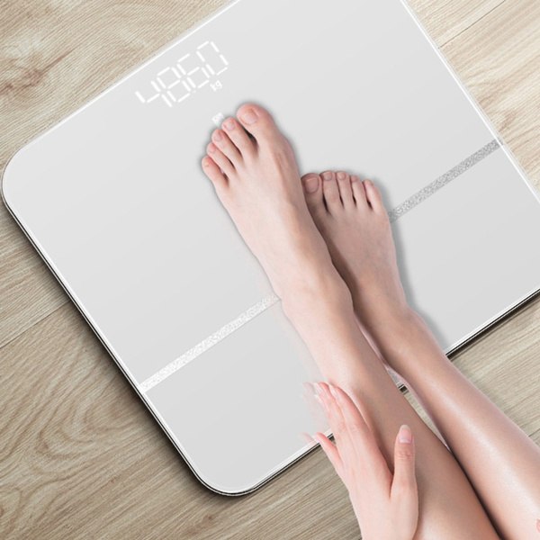 Badrum Body Scale LCD USB Laddning Smart Electronic