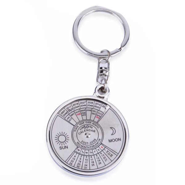 1st 50 års kalendernyckelring Minimetallringkompass