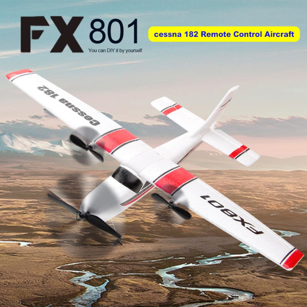 FX801 Flygplan Cessna 182 DIY RC Plane 2,4GHz 2CH EPP Craft