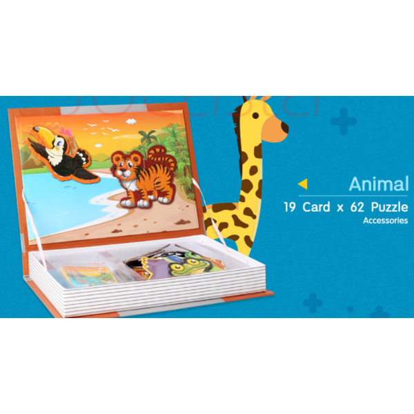 Magnetic Book Kids Pussel Jigsaw Toy Brain Training Game