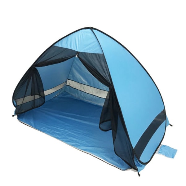 Strandmyggnät med vattentätt campingtält (blått)