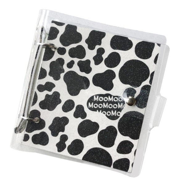 3-tums lösbladiga Transparent Cow Pattern Album, Polaroid Transparent Sparkling