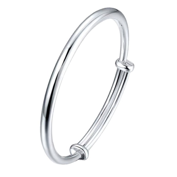 Sterling Silver Armband, Bare Body Push Pull Armband, Silver Ring mouth 4.3mm