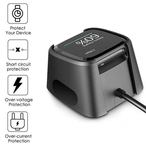 För Fitbit Versa 2 USB laddningskabel Power Charger Dock