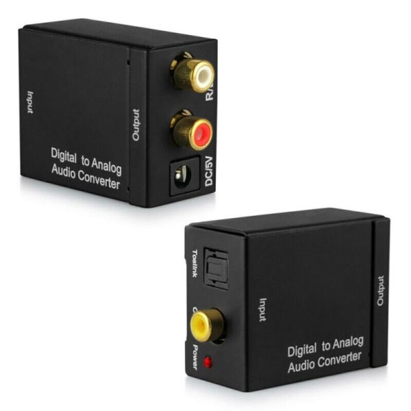 Digital Analog Audio Converter Optisk Koaxial Toslink RCA