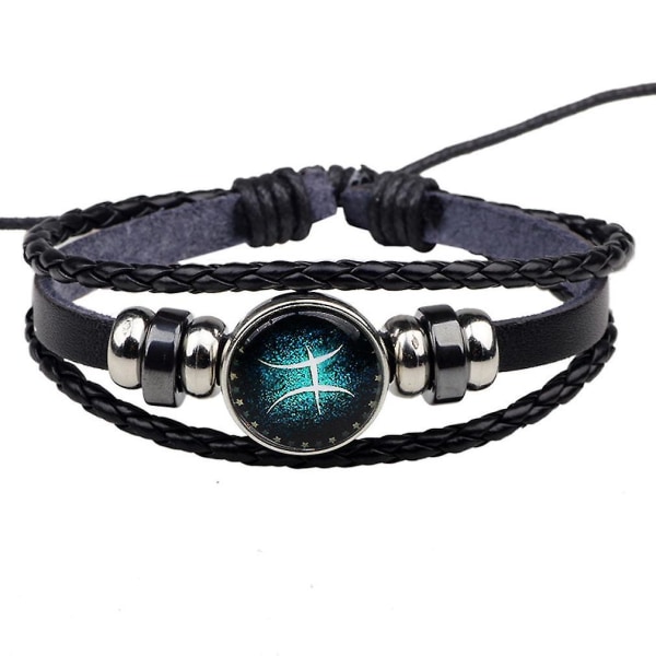 Retro DIY Constellation Handstickat armband i pärlläder