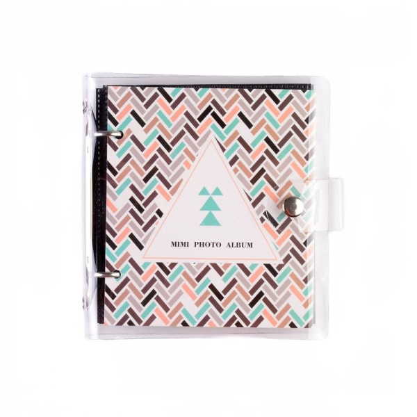 3-tums Loose-leaf Transparent Album, Polaroid Album Colorful triangle