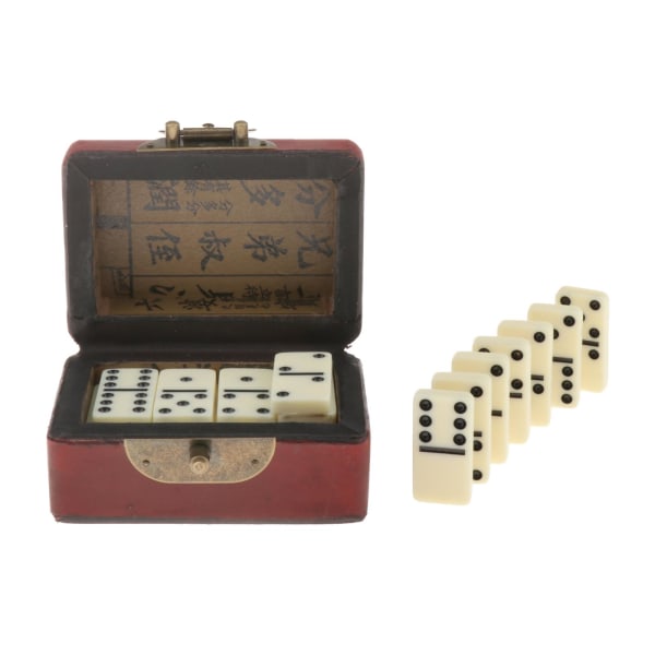 Domino Set med förvaringslåda Traditionell klassiker