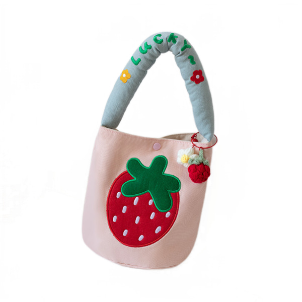Handbagage i canvasväska, snygg och söt ryggsäck, armväska Pink