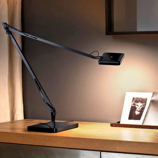 Minimalistisk Touch Dimming Led Bordslampa, hotellmodellrum Black EU Plug LED 7W Dimmable