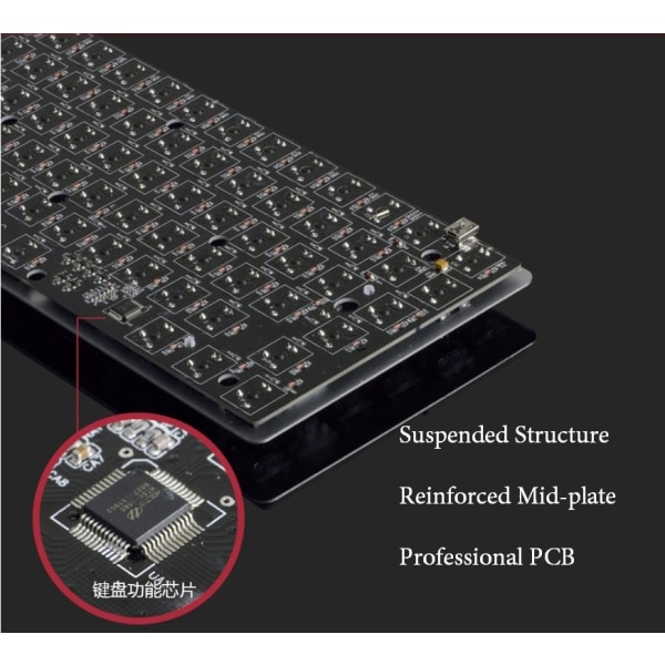 Mekaniskt speltangentbord 18-läges RGB-bakgrundsbelyst USB -kabel 82