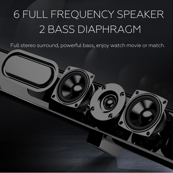 Löstagbar trådlös Bluetooth Soundbar-högtalare 3D Surround