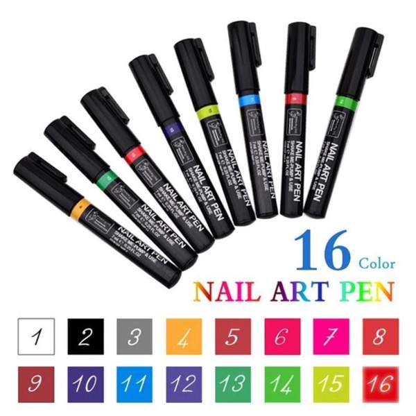 Nail Art Penna Målning Nagelverktyg Ritpenna för UV Gel