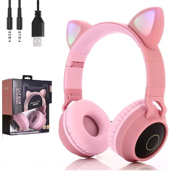 Bluetooth Wireless Cat Ear-hörlurar, Luminous Ear
