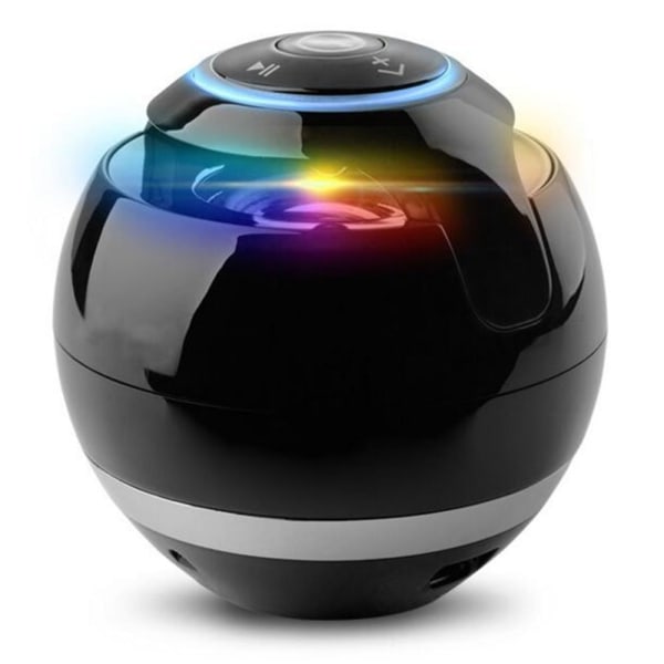svart Bluetooth Färg LED musikhögtalare Lättvikt