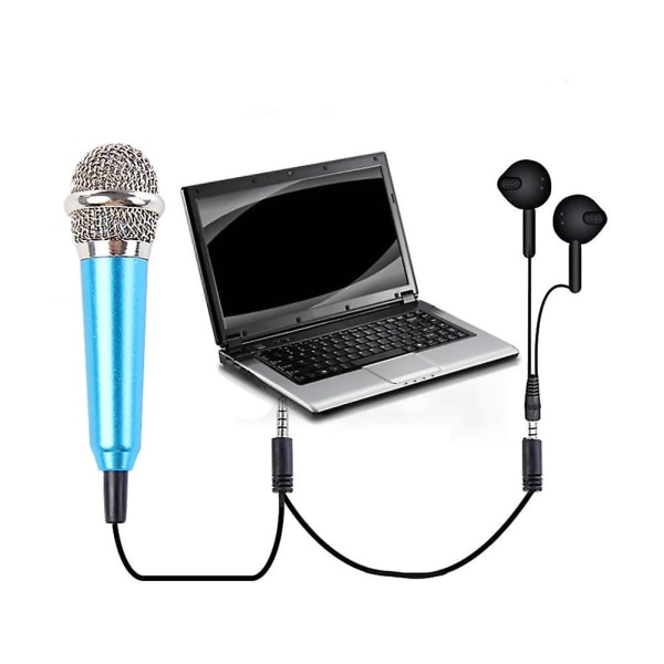 Bärbar 3,5 mm Stereo Studio Mic KTV Karaoke Mini Mikrofon