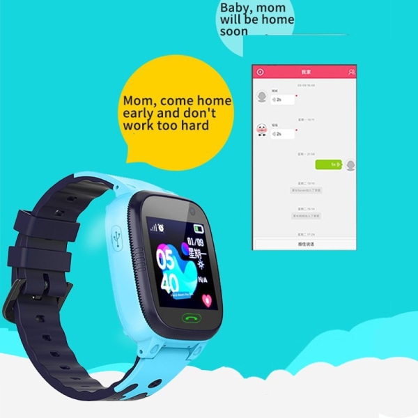Barns smartklocka SOS -telefonklocka Smartwatch för barn