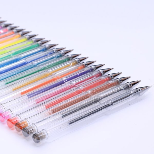 Färgglad Highlighter Pen Set Söt Glitter Color Gel Pen
