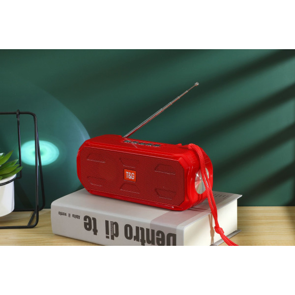 Röd Bärbar silikon Bluetooth högtalare Super Bass Stereo
