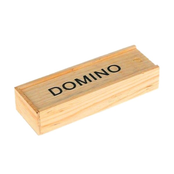 28 bitar av trä Domino brädspel Travel Roligt brädspel