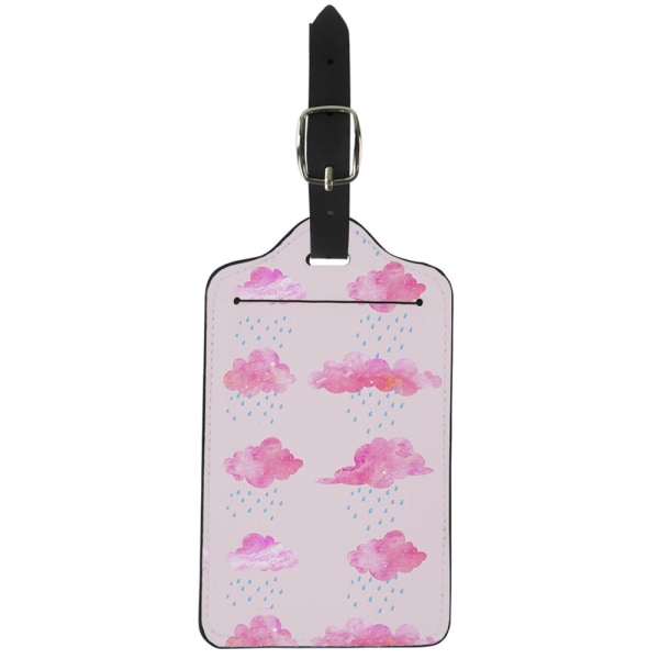 PU Bagage Tag, Portable Cloud Design Boarding Pass, Pink