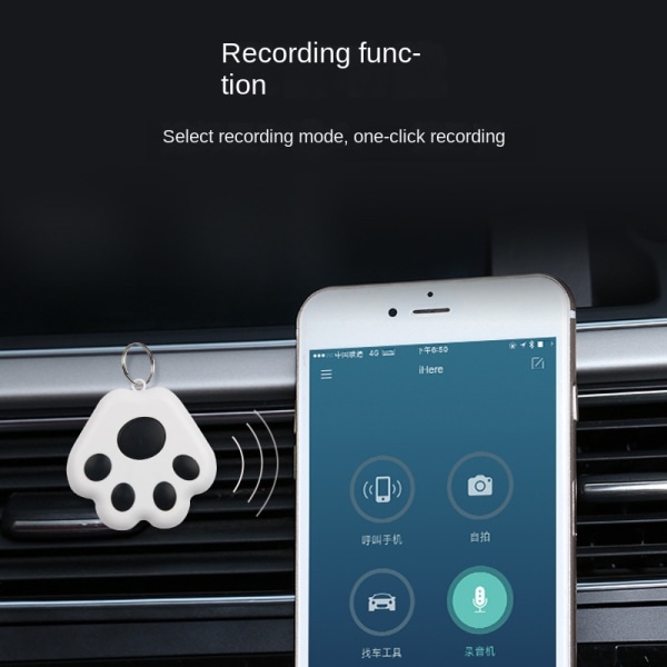 Dog Paw Bluetooth Anti-förlorad enhet, mobiltelefon tvåvägs Blue