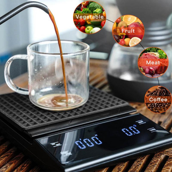Bärbar digital elektronisk kaffevåg Mat vikt matlagning
