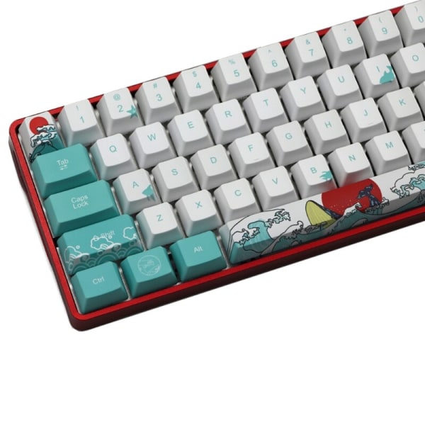 Keys Sea Coral Ukiyo E Keycap Dye Sublimation OEM Profile