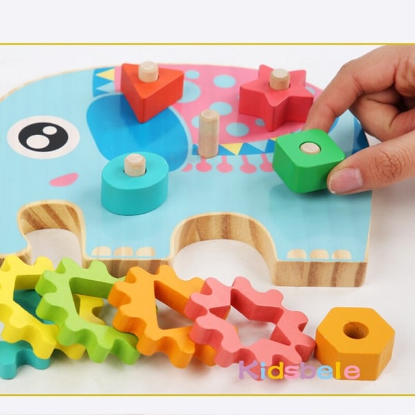 Lärande pedagogiska leksaker för barn Formmatchande trä 053a | Fyndiq