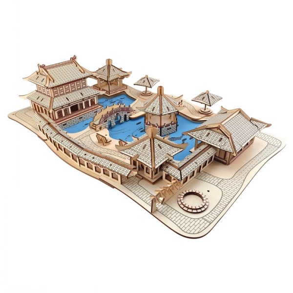 Träleksaker 3D Pussel Jigsaw Gardens of Suzhou Monteringsmodell