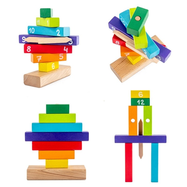 Montessori Träleksaker Barn Färgsorteringsklocka Träleksak