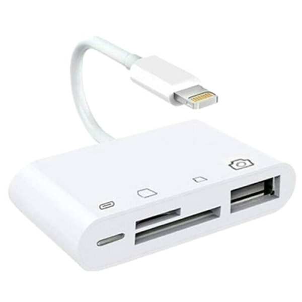 Bärbar 4 i 1 till TF SD-kamerakortläsare USB OTG-adapter