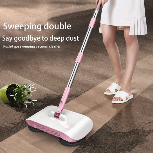 Hand Push Sweeper Hushållskvast sopskåp Mopp Allt-i-ett mopp