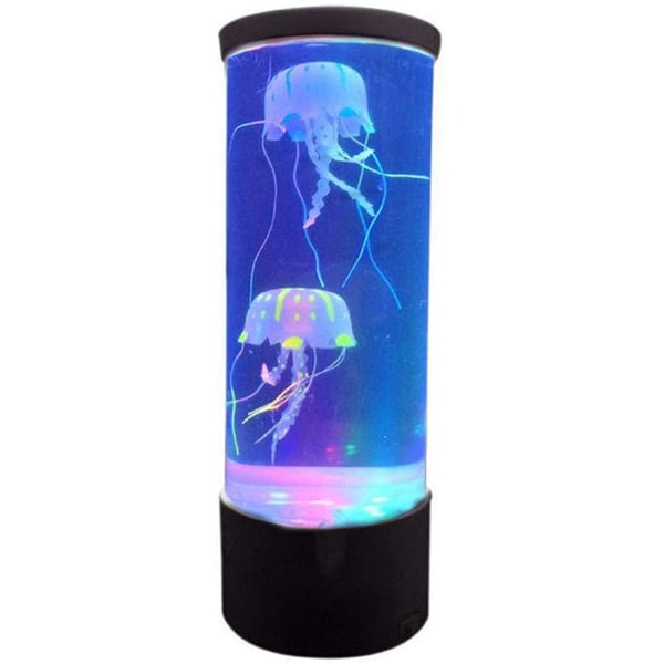 Akvarium Tank Nattljus USB Manet Lava Lampa Med Färg