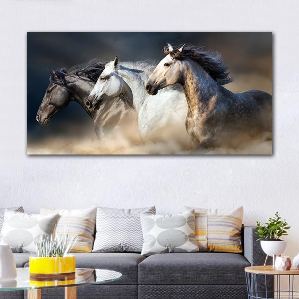 Den springande hästen Canvaskonst Djurväggaffischbilder